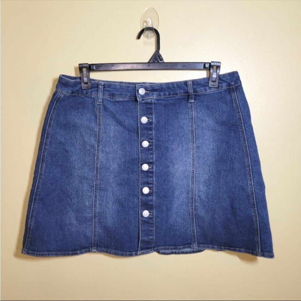 Mossimo Supply Co Blue A-Line Mini Skirt